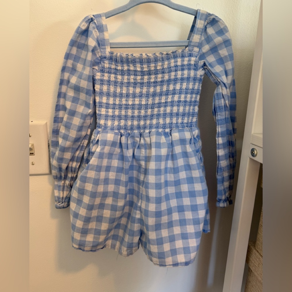 Janie and Jack Gingham Romper